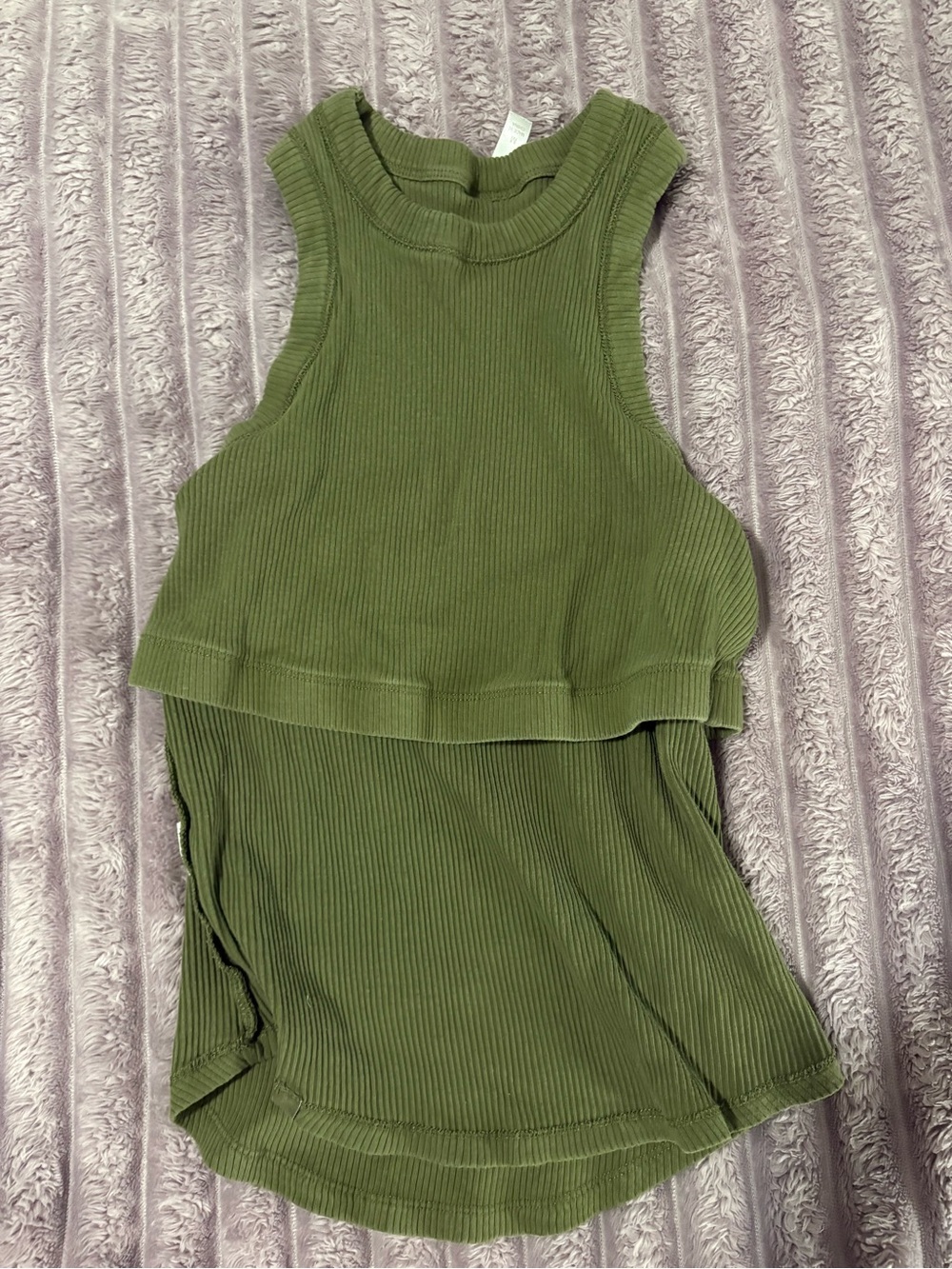 Fabletics Olive Ribbed Racerback Tank - Picture 4 of 4